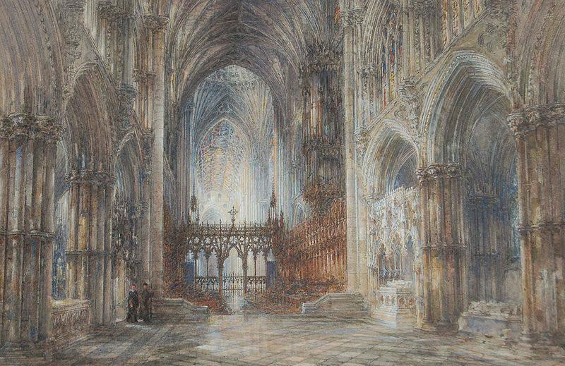 Wyke Bayliss Ely Cathedral pen and watercolour Germany oil painting art